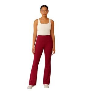 2/$30 NWT Tek GEAR Bootcut High Rise Leggings Chilled Wine XS Short #A0356 TRB2